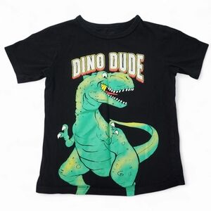 🎉Children's Place "Dino Dude" T-Rex Graphic Tee - Boys Size 5T - Black